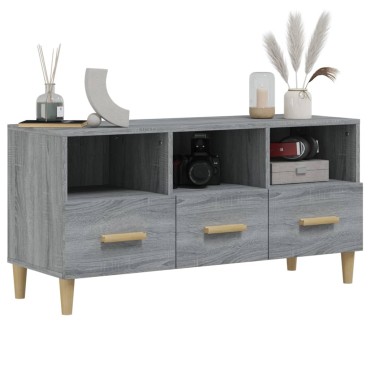 vidaXL Έπιπλο Τηλεόρασης Γκρι Sonoma 102x36x50cm από Επεξεργ. Ξύλο