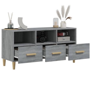 vidaXL Έπιπλο Τηλεόρασης Γκρι Sonoma 102x36x50cm από Επεξεργ. Ξύλο