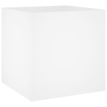 vidaXL Ζαρντινιέρα Λευκή 40 x 40 x 40 εκ. από Επεξεργασμένο Ξύλο