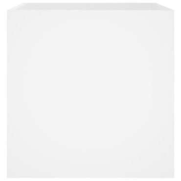 vidaXL Ζαρντινιέρα Λευκή 40 x 40 x 40 εκ. από Επεξεργασμένο Ξύλο