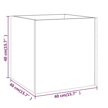 vidaXL Ζαρντινιέρα Λευκή 40 x 40 x 40 εκ. από Επεξεργασμένο Ξύλο