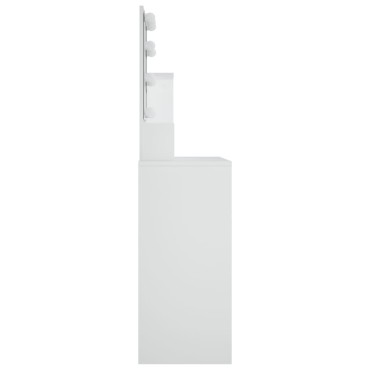 vidaXL Μπουντουάρ με LED Σετ Λευκό 86,5x35x136cm