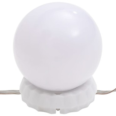 vidaXL Μπουντουάρ με LED Σετ Λευκό 86,5x35x136cm