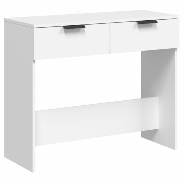 vidaXL Τραπέζι Κονσόλα Λευκό 90x36x75cm από Επεξεργασμένο Ξύλο 1 τεμ.