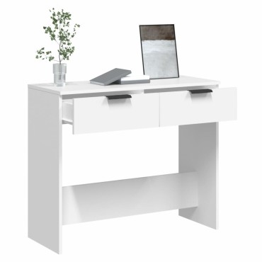 vidaXL Τραπέζι Κονσόλα Λευκό 90x36x75cm από Επεξεργασμένο Ξύλο 1 τεμ.