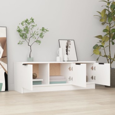 vidaXL Έπιπλο Τηλεόρασης Λευκό 102x35x36,5cm Επεξεργασμένο Ξύλο