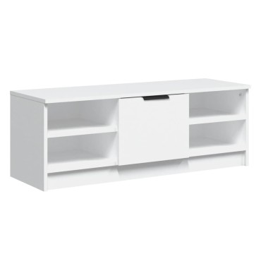 vidaXL Έπιπλο Τηλεόρασης Λευκό 102x35,5x36,5cm Επεξεργασμένο Ξύλο