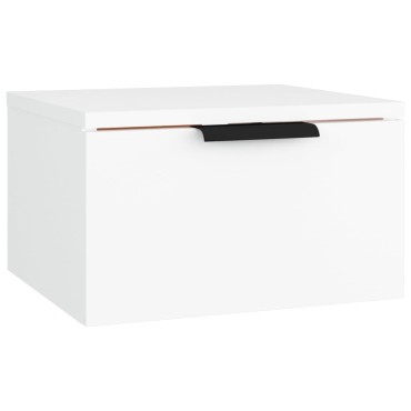 vidaXL Κομοδίνο Επιτοίχιο Λευκό 34x30x20cm 1 τεμ.