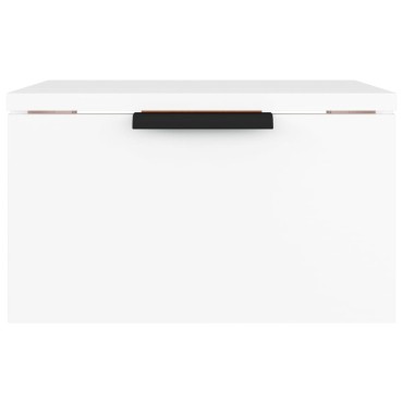 vidaXL Κομοδίνο Επιτοίχιο Λευκό 34x30x20cm 1 τεμ.