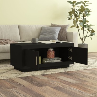 vidaXL Τραπεζάκι Σαλονιού Μαύρο 102x50x45cm από Επεξεργασμένο Ξύλο 1 τεμ.