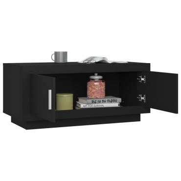 vidaXL Τραπεζάκι Σαλονιού Μαύρο 102x50x45cm από Επεξεργασμένο Ξύλο 1 τεμ.