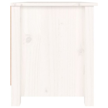 vidaXL Παπουτσοθήκη Λευκή 70x38x45,5cm από Μασίφ Ξύλο Πεύκου