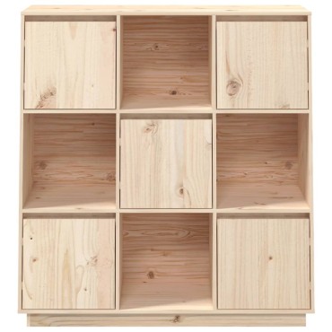 vidaXL Ντουλάπι Ψηλό 110,5x35x117cm από Μασίφ Ξύλο Πεύκου 1 τεμ.