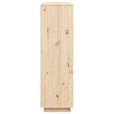 vidaXL Ντουλάπι Ψηλό 110,5x35x117cm από Μασίφ Ξύλο Πεύκου 1 τεμ.