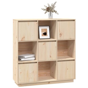 vidaXL Ντουλάπι Ψηλό 110,5x35x117cm από Μασίφ Ξύλο Πεύκου 1 τεμ.