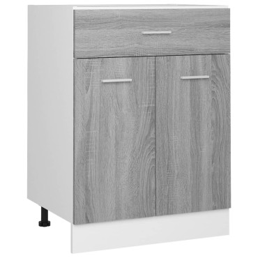 vidaXL Έπιπλο Με Συρτάρι Lyon Γκρι Sonoma 60x46x81,5cm Επεξεργ. Ξύλο