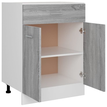 vidaXL Έπιπλο Με Συρτάρι Lyon Γκρι Sonoma 60x46x81,5cm Επεξεργ. Ξύλο