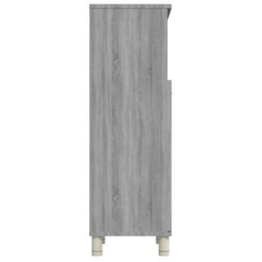 vidaXL Ντουλάπι Μπάνιου Γκρι Sonoma 30x30x95cm Επεξεργασμένο Ξύλο