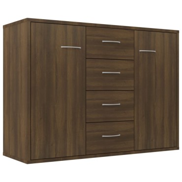 vidaXL Ντουλάπι Καφέ Δρυς 88x30x65cm από Επεξεργασμένο Ξύλο 1 τεμ.