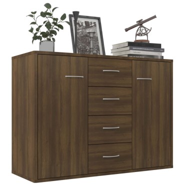 vidaXL Ντουλάπι Καφέ Δρυς 88x30x65cm από Επεξεργασμένο Ξύλο 1 τεμ.