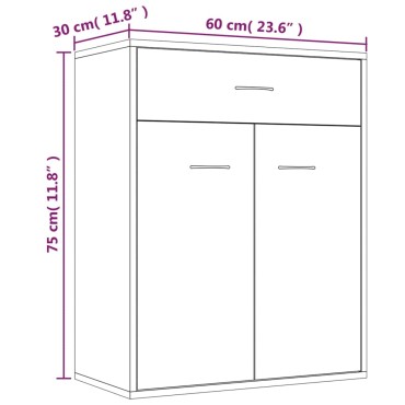 vidaXL Ντουλάπι Καπνιστή Δρυς 60x30x75cm από Επεξεργασμένο Ξύλο 1 τεμ.