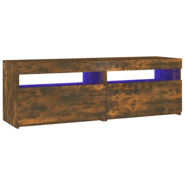 vidaXL Έπιπλο Τηλεόρασης με LED Καπνιστή Δρυς 120x35x40cm