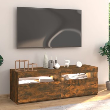 vidaXL Έπιπλο Τηλεόρασης με LED Καπνιστή Δρυς 120x35x40cm