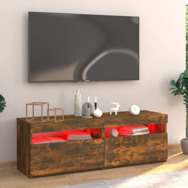 vidaXL Έπιπλο Τηλεόρασης με LED Καπνιστή Δρυς 120x35x40cm