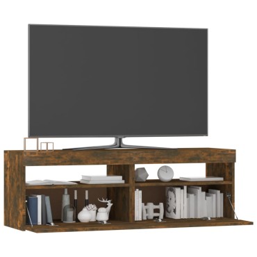 vidaXL Έπιπλο Τηλεόρασης με LED Καπνιστή Δρυς 120x35x40cm