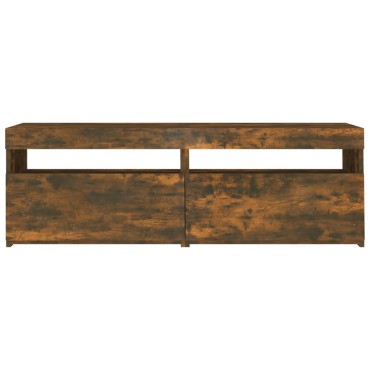 vidaXL Έπιπλο Τηλεόρασης με LED Καπνιστή Δρυς 120x35x40cm