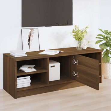 vidaXL Έπιπλο Τηλεόρασης Καφέ Δρυς 102x35,5x36,5cm Επεξεργ. Ξύλο