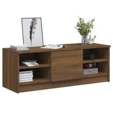 vidaXL Έπιπλο Τηλεόρασης Καφέ Δρυς 102x35,5x36,5cm Επεξεργ. Ξύλο
