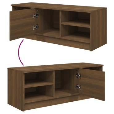 vidaXL Έπιπλο Τηλεόρασης Καφέ Δρυς 102x35,5x36,5cm Επεξεργ. Ξύλο