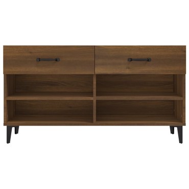 vidaXL Παπουτσοθήκη Καφέ Δρυς 102x35x55cm από Επεξεργασμένο Ξύλο