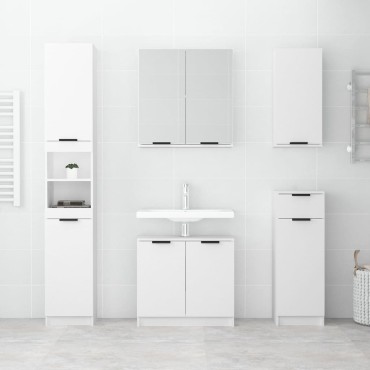 vidaXL Ντουλάπι Μπάνιου Επιτοίχιο Λευκό 32x20x67cm 1 τεμ.