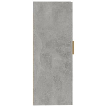 vidaXL Ντουλάπι Τοίχου Γκρι Σκυρ. 35x34x90cm Επεξεργασμένο Ξύλο 1 τεμ.