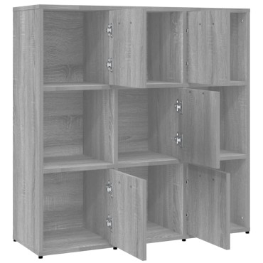 vidaXL Βιβλιοθήκη Γκρι Sonoma 90x30x90cm από Επεξεργασμένο Ξύλο 1 τεμ.