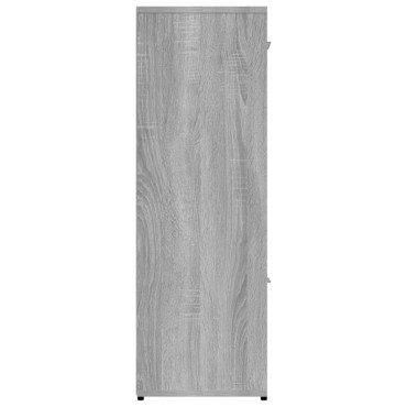 vidaXL Βιβλιοθήκη Γκρι Sonoma 90x30x90cm από Επεξεργασμένο Ξύλο 1 τεμ.