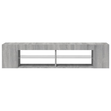 vidaXL Έπιπλο Τηλεόρασης με LED Γκρι Sonoma 135x39x30cm