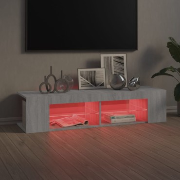 vidaXL Έπιπλο Τηλεόρασης με LED Γκρι Sonoma 135x39x30cm