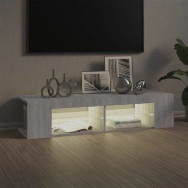 vidaXL Έπιπλο Τηλεόρασης με LED Γκρι Sonoma 135x39x30cm