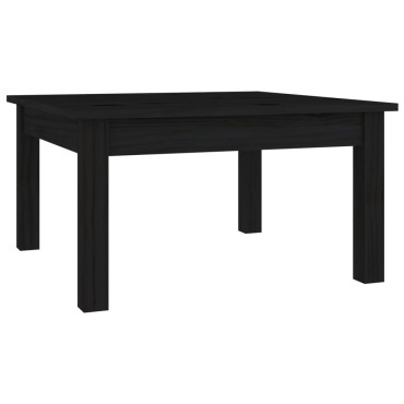 vidaXL Τραπεζάκι Σαλονιού Μαύρο 55x55x30cm από Μασίφ Ξύλο Πεύκου 1 τεμ.