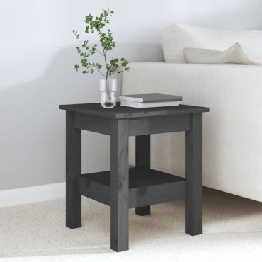 vidaXL Τραπεζάκι Σαλονιού Γκρι 35x35x40cm από Μασίφ Ξύλο Πεύκου 1 τεμ.