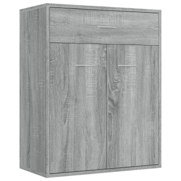 vidaXL Ντουλάπι Γκρι Sonoma 60x30x75cm από Επεξεργασμένο Ξύλο 1 τεμ.