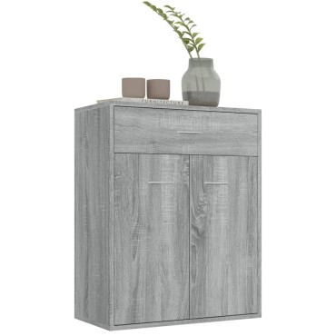 vidaXL Ντουλάπι Γκρι Sonoma 60x30x75cm από Επεξεργασμένο Ξύλο 1 τεμ.