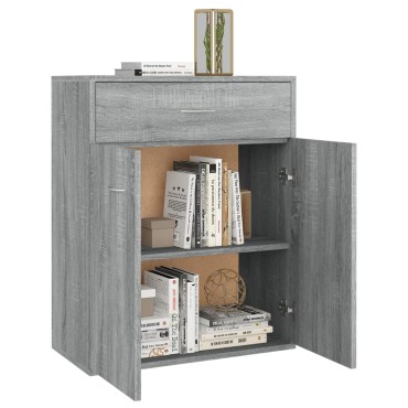 vidaXL Ντουλάπι Γκρι Sonoma 60x30x75cm από Επεξεργασμένο Ξύλο 1 τεμ.