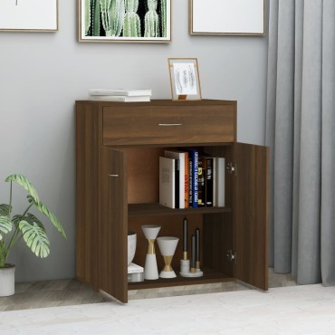 vidaXL Μπουφές Καφέ Δρυς 60x30x75cm από Επεξεργασμένο Ξύλο 1 τεμ.