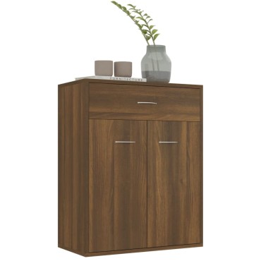 vidaXL Μπουφές Καφέ Δρυς 60x30x75cm από Επεξεργασμένο Ξύλο 1 τεμ.