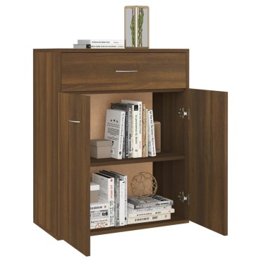 vidaXL Μπουφές Καφέ Δρυς 60x30x75cm από Επεξεργασμένο Ξύλο 1 τεμ.
