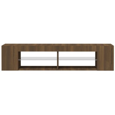 vidaXL Έπιπλο Τηλεόρασης με LED Καφέ Δρυς 135x39x30cm
